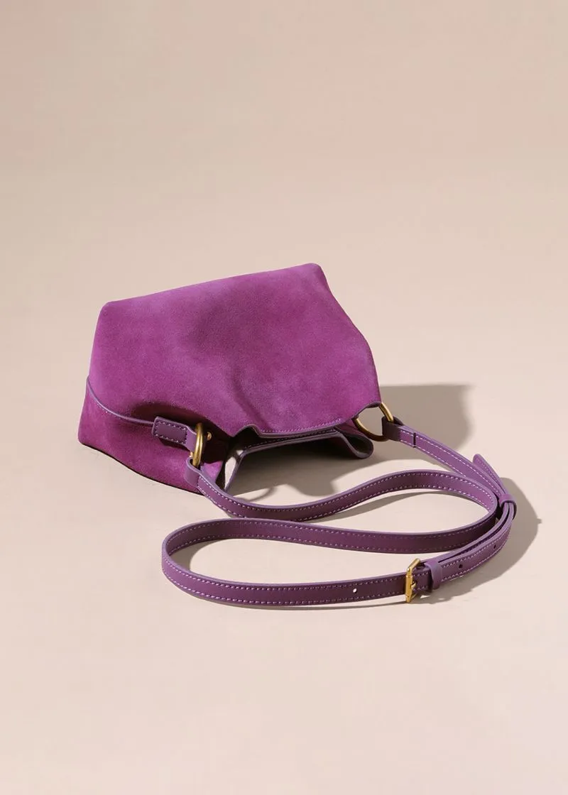 Top Handle Suede Leather Shoulder Bag
