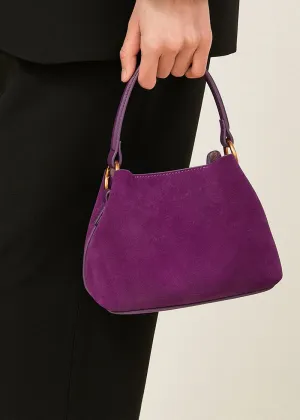 Top Handle Suede Leather Shoulder Bag