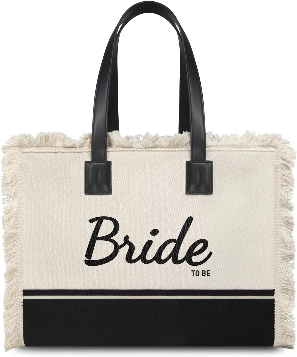 TOPDesign Bride to Be Bag, Bride Canvas Tote Bag Wedding Engagement Proposal Bridal Shower Bachelorette Party Gift for Bride to Be Fiancee, Newly Engaged Gift