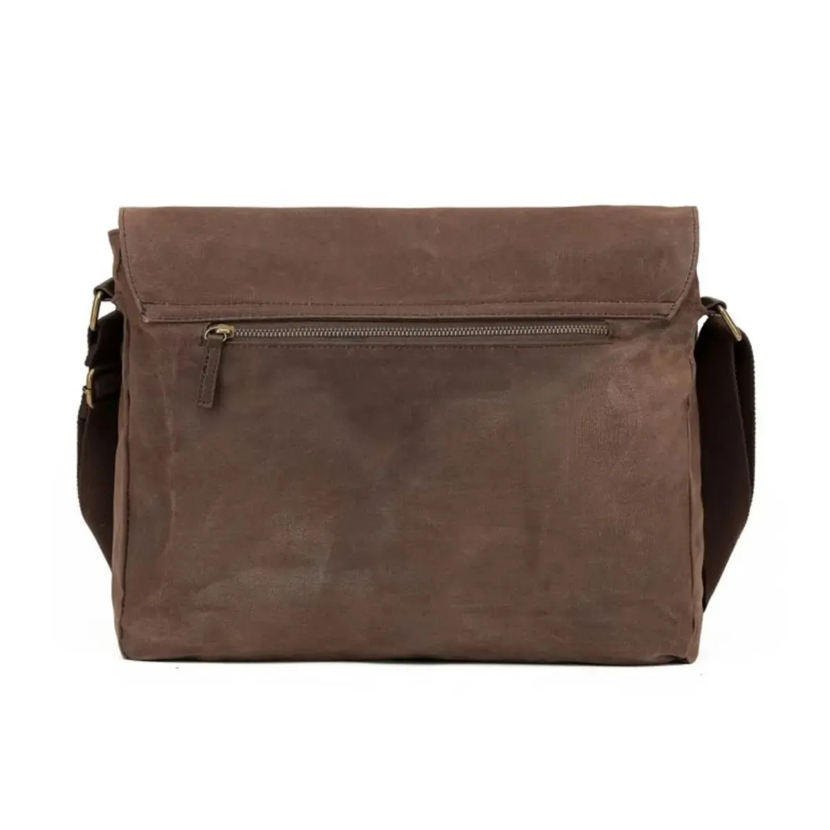 Tosca Waxed Canvas 13" Laptop Messenger Bag - Brown