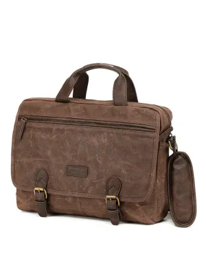 TOSCA- WAXED CANVAS BRIEFCASE