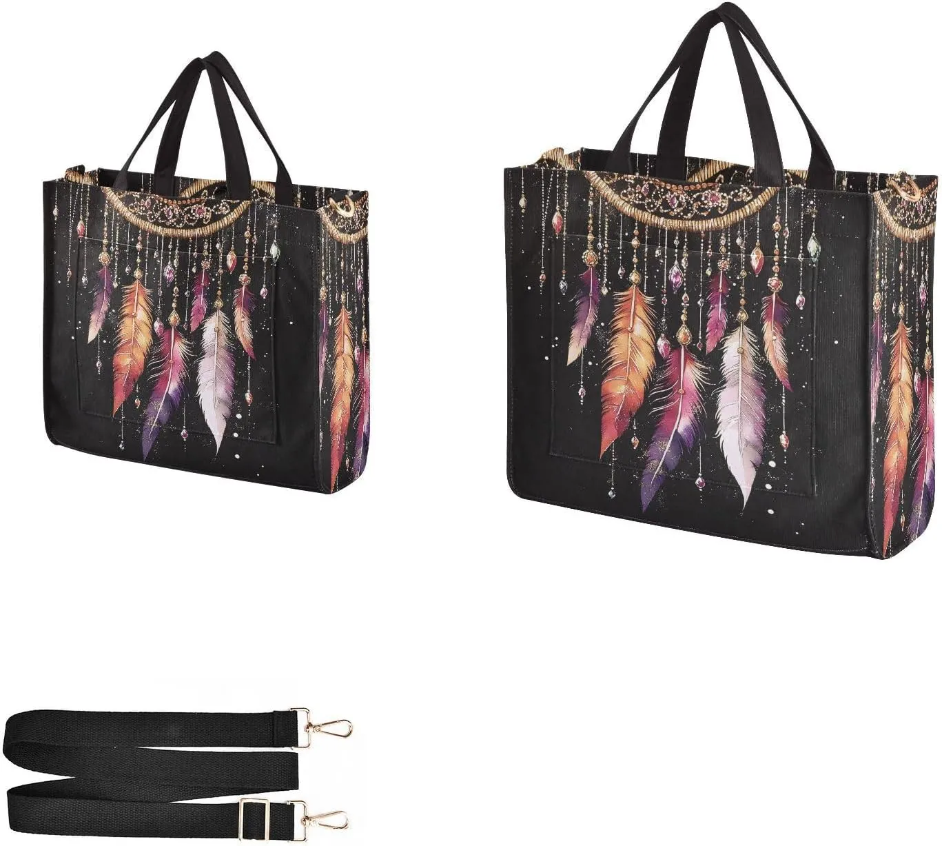 Tote Bag for Women with Inner Pockets Corduroy Crossbody Shoulder Purse Bags for Trip Office Work 13.7 * 4.9 * 12.2IN
