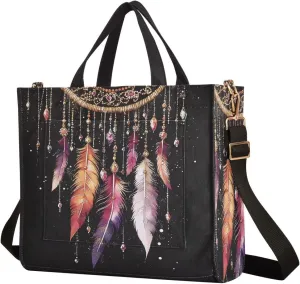 Tote Bag for Women with Inner Pockets Corduroy Crossbody Shoulder Purse Bags for Trip Office Work 13.7 * 4.9 * 12.2IN