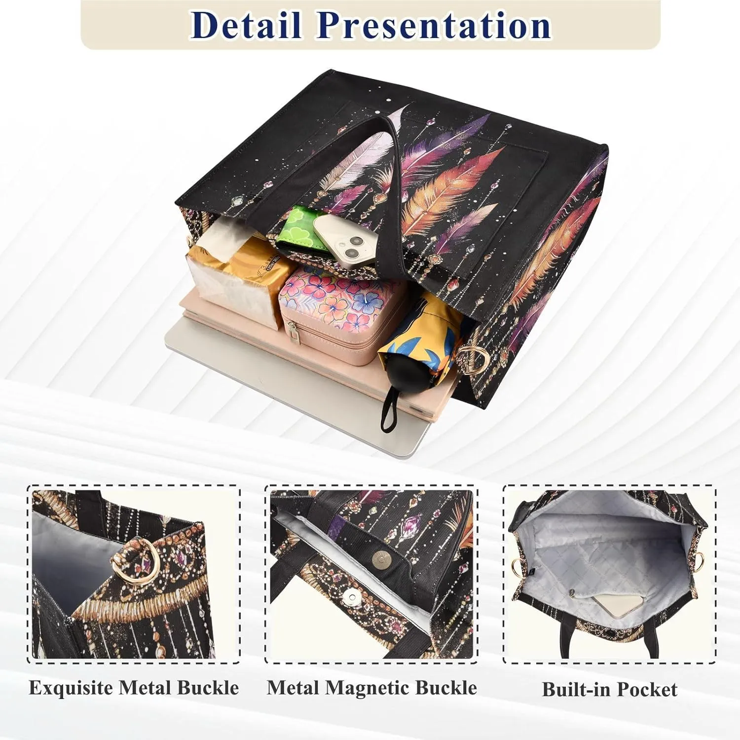 Tote Bag for Women with Inner Pockets Corduroy Crossbody Shoulder Purse Bags for Trip Office Work 13.7 * 4.9 * 12.2IN