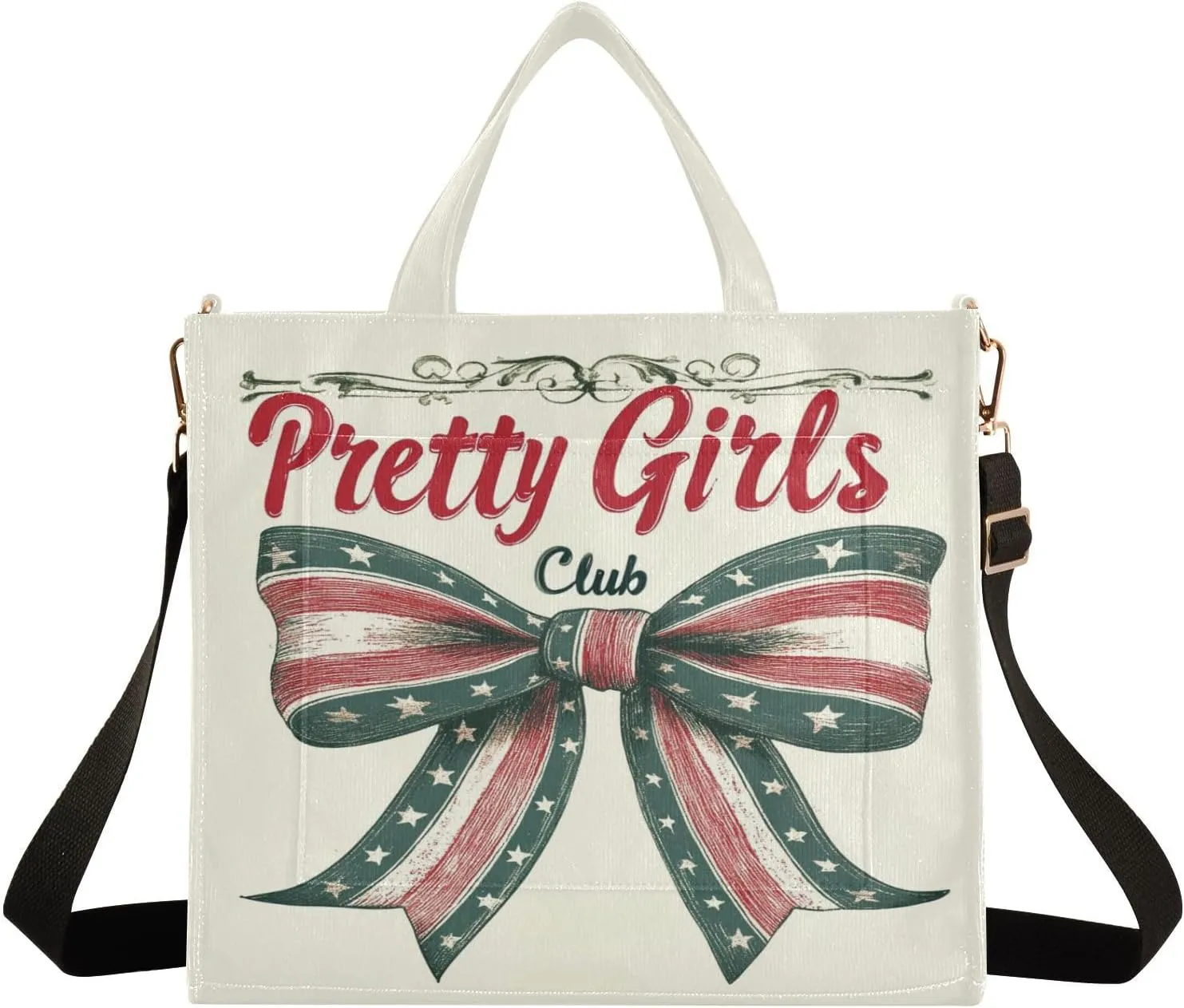 Tote Bag for Women with Inner Pockets Corduroy Crossbody Shoulder Purse Bags for Trip Office Work 13.7 * 4.9 * 12.2IN