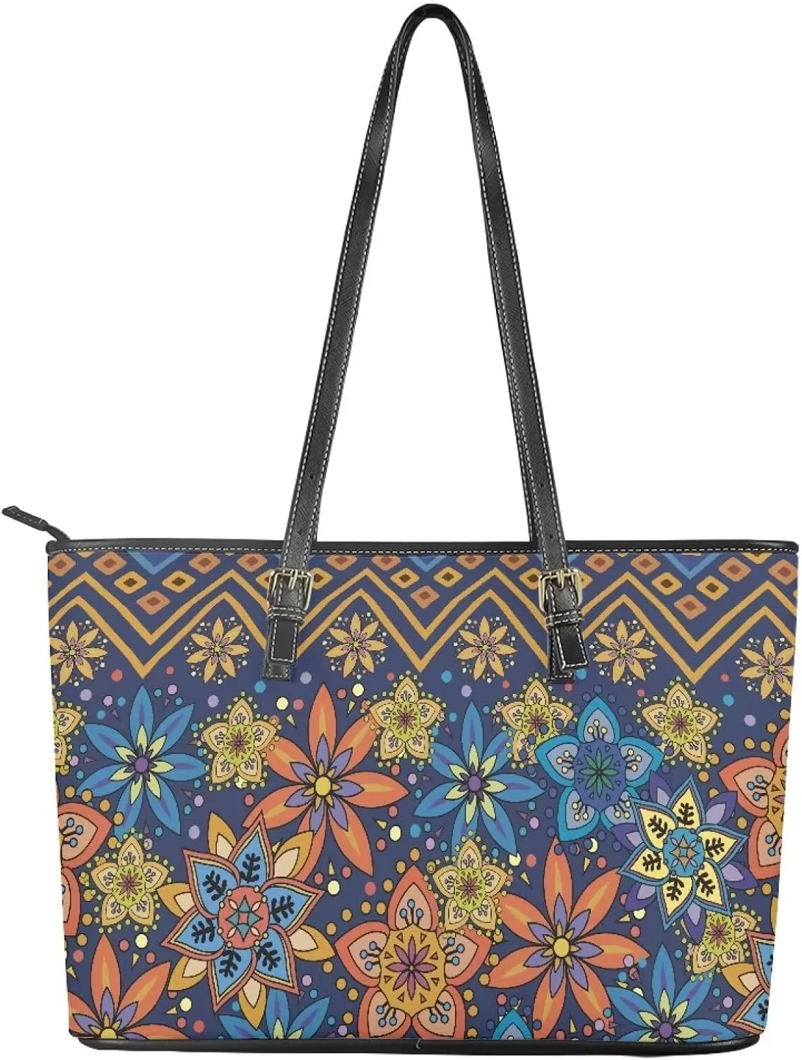 Tote Bag for Women,Work Tote Bags Large Laptop Tote Bag Waterproof Computer Leather Handbags Tribal Ethnic Purses