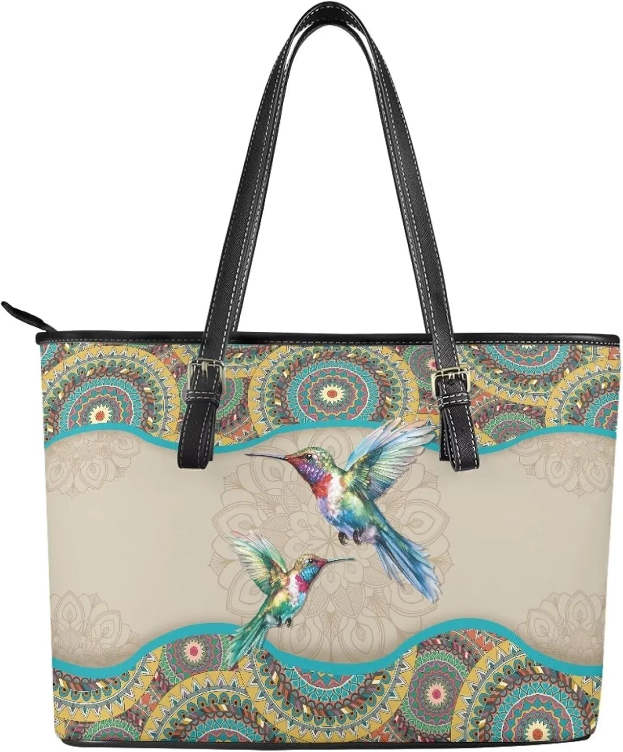 Tote Bag for Women,Work Tote Bags Large Laptop Tote Bag Waterproof Computer Leather Handbags Tribal Ethnic Purses