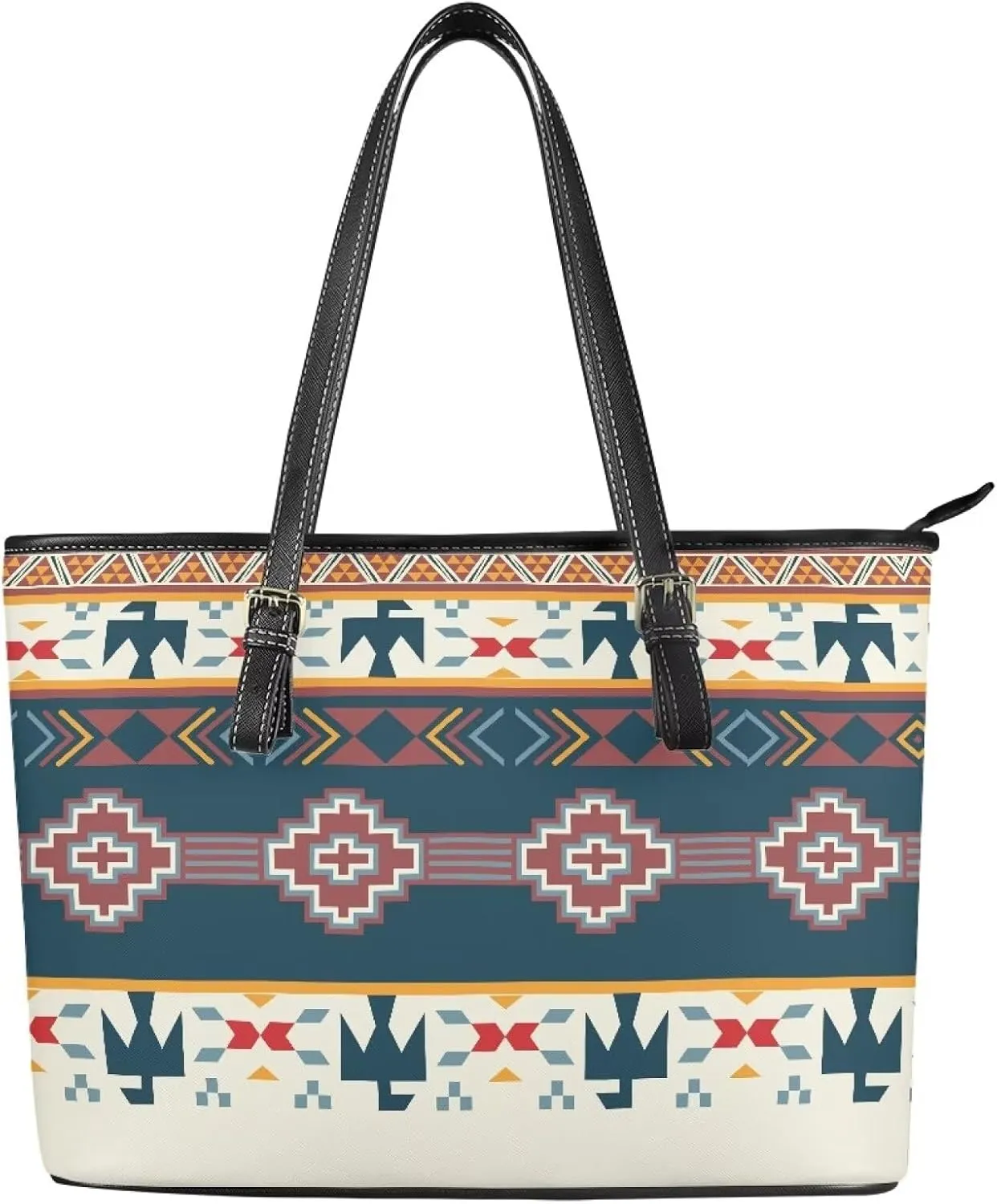 Tote Bag for Women,Work Tote Bags Large Laptop Tote Bag Waterproof Computer Leather Handbags Tribal Ethnic Purses