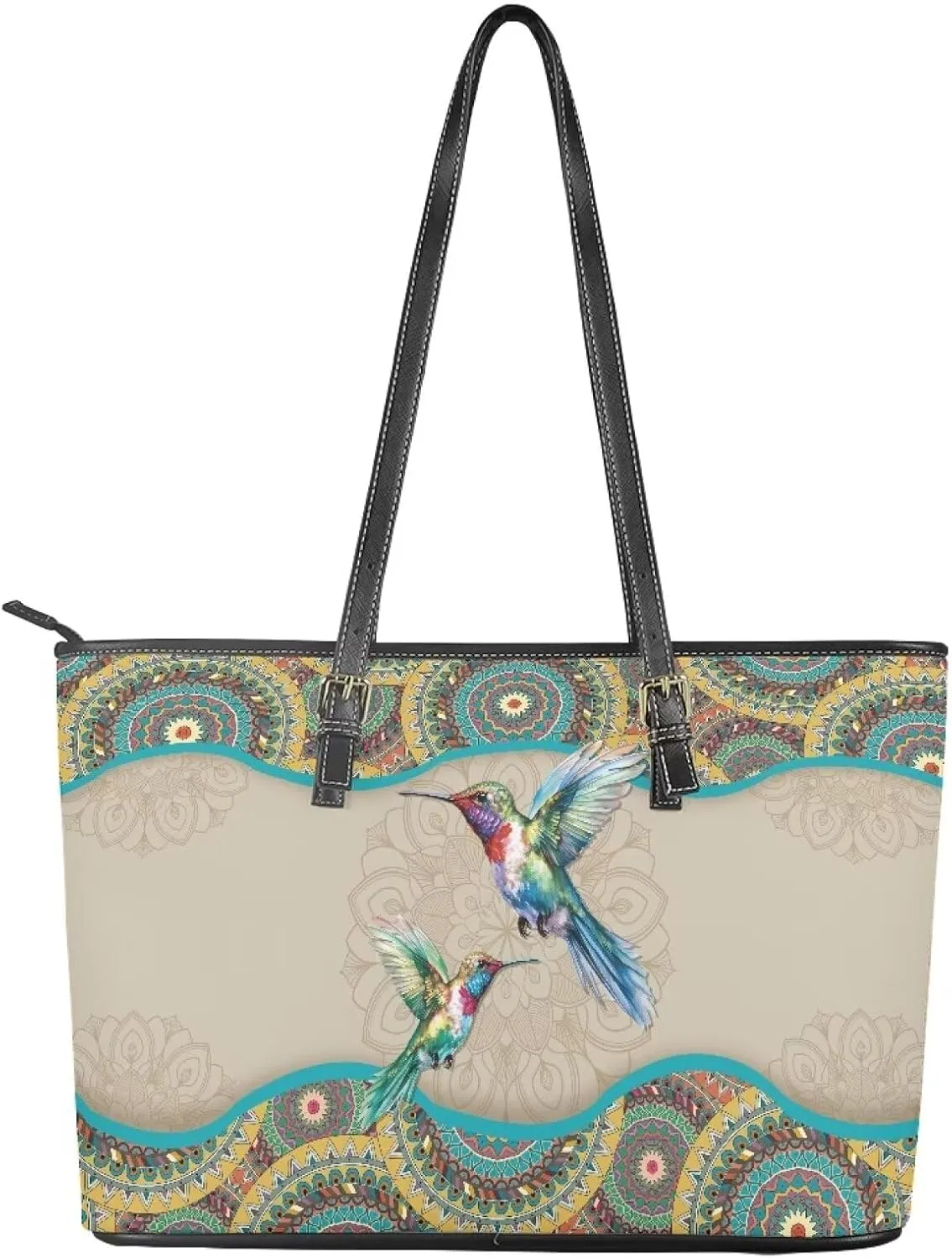Tote Bag for Women,Work Tote Bags Large Laptop Tote Bag Waterproof Computer Leather Handbags Tribal Ethnic Purses