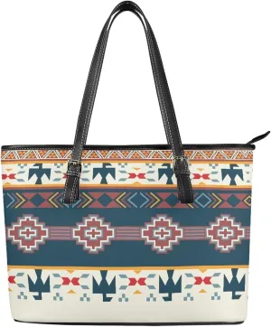 Tote Bag for Women,Work Tote Bags Large Laptop Tote Bag Waterproof Computer Leather Handbags Tribal Ethnic Purses