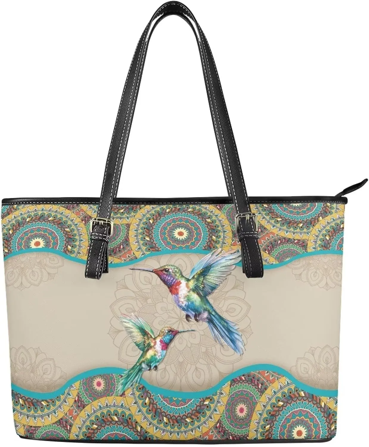 Tote Bag for Women,Work Tote Bags Large Laptop Tote Bag Waterproof Computer Leather Handbags Tribal Ethnic Purses