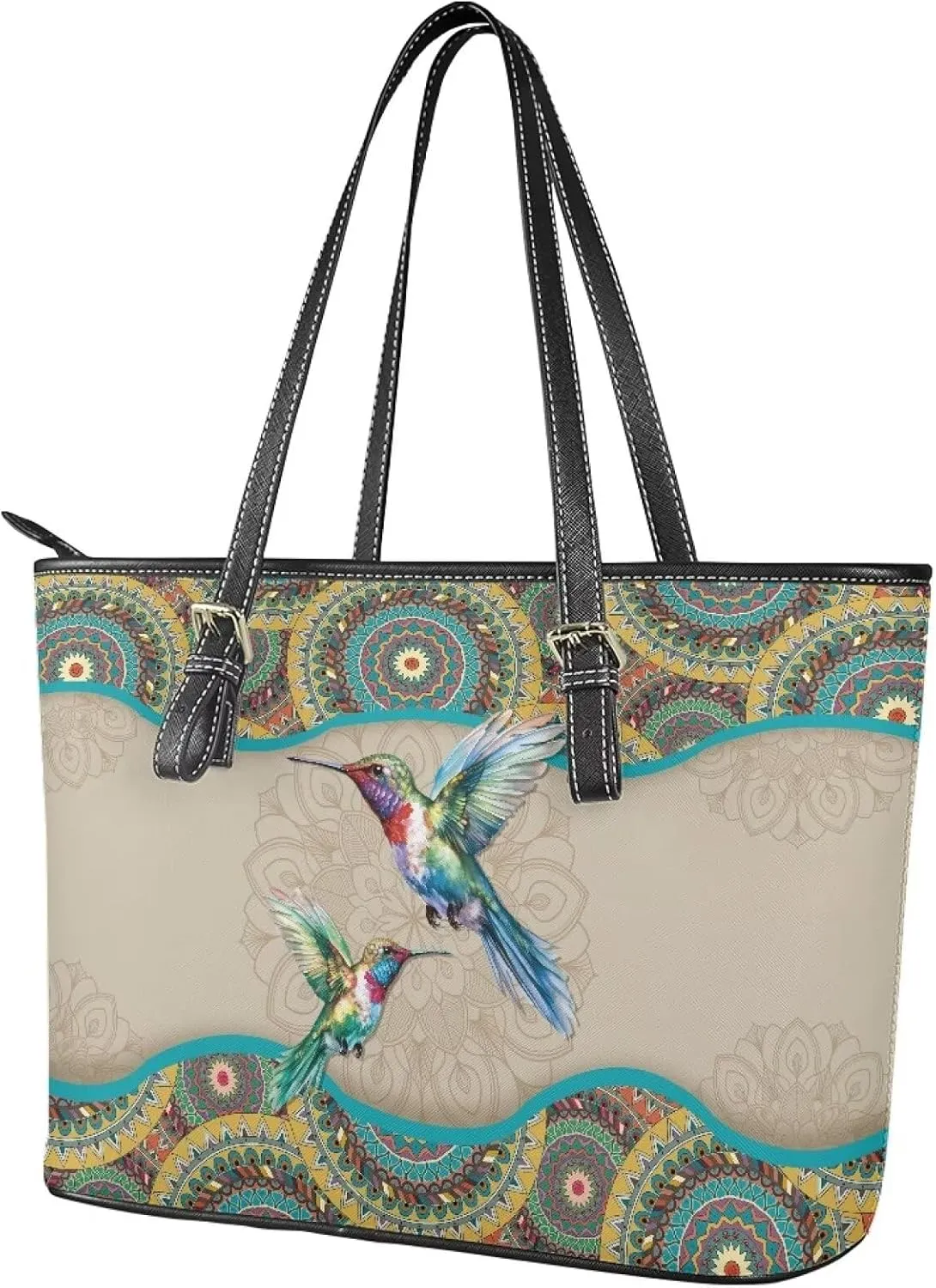 Tote Bag for Women,Work Tote Bags Large Laptop Tote Bag Waterproof Computer Leather Handbags Tribal Ethnic Purses