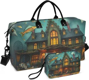 Travel Duffel Bags for Unisex-Adult, Personal Item Travel Duffel Bag with Shoes Compartment, Carry On Bag for Women, Travel, Gym, Weekend,Magical Scenic Spot