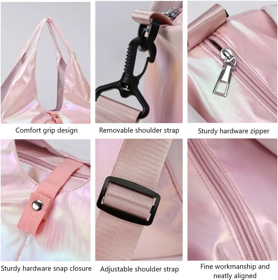 Travel Gym Bag for Women, Waterproof Gym Bag Carry On Weekender Bag with Shoe Compartment & Wet Pocket,Carrying Workout Gear, Makeup and Accessories (Colorful)