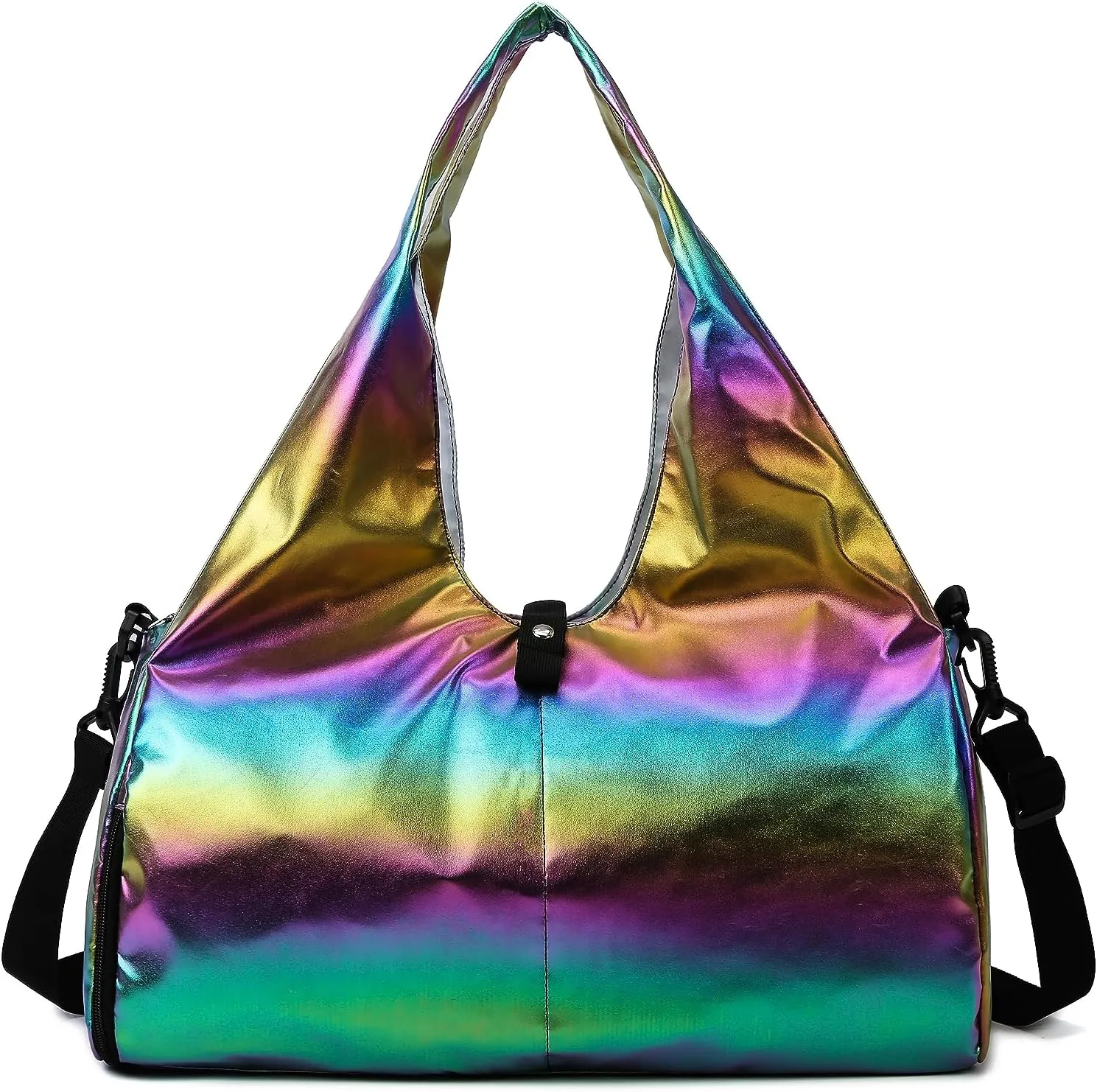 Travel Gym Bag for Women, Waterproof Gym Bag Carry On Weekender Bag with Shoe Compartment & Wet Pocket,Carrying Workout Gear, Makeup and Accessories (Colorful)