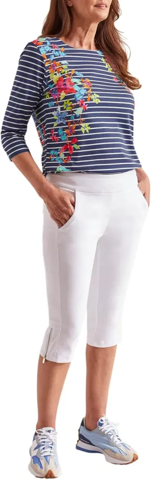 Tribal Women's Flatten It Pull on Capri W/Zippers