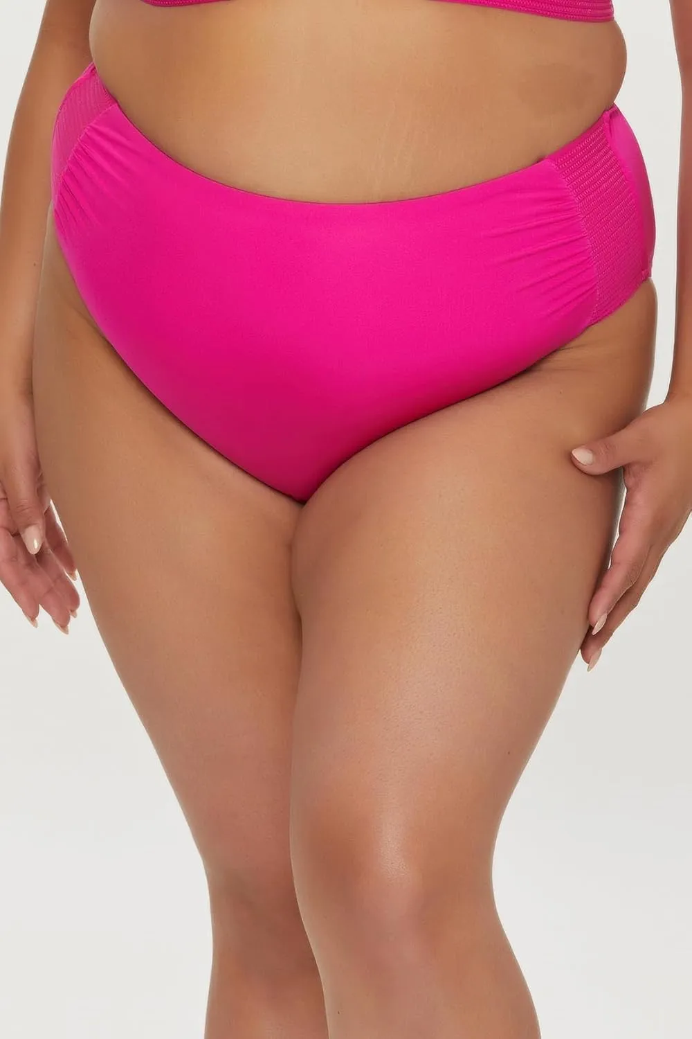 Trina Turk Women's Monaco High Waisted Bikini Bottom, Cheeky Coverage, Swimwear Separates