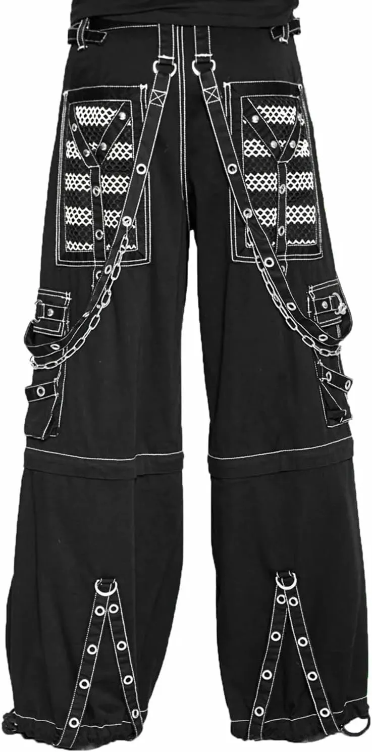 Tripp Electro Pants [Black/White] Baggy Gothic Emo Punk Raver Pants
