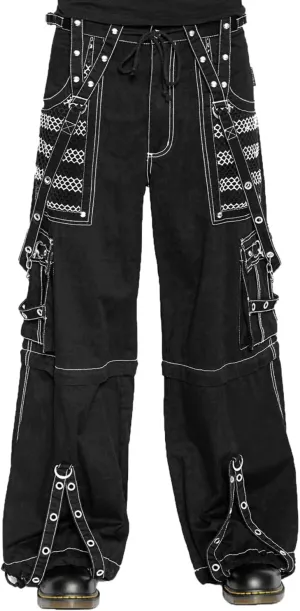 Tripp Electro Pants [Black/White] Baggy Gothic Emo Punk Raver Pants