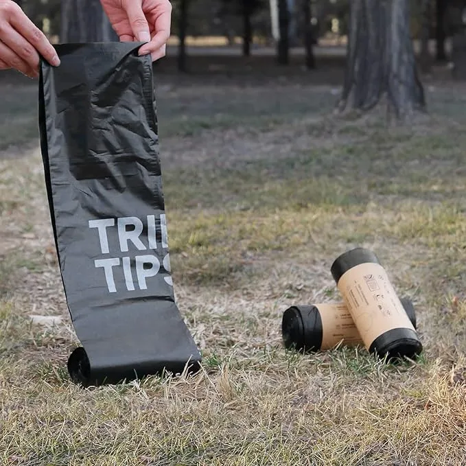 TRIPTIPS Biodegradable Portable Toilet Bags 8 gallon｜40 Count Camping Toilet Bags for Portable Potty,Leak-Proof 100% Compostable Toilet Bags 5 Gallon Bucket，Toilet Waste Bags for Outdoors