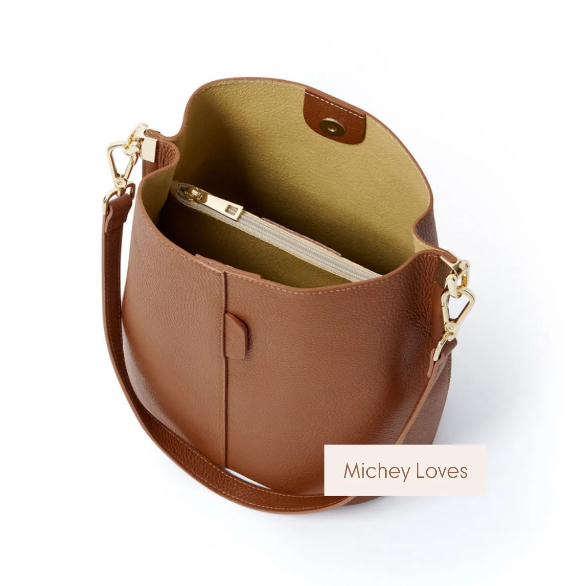 Tuscany Leather Bucket Bag | Gold