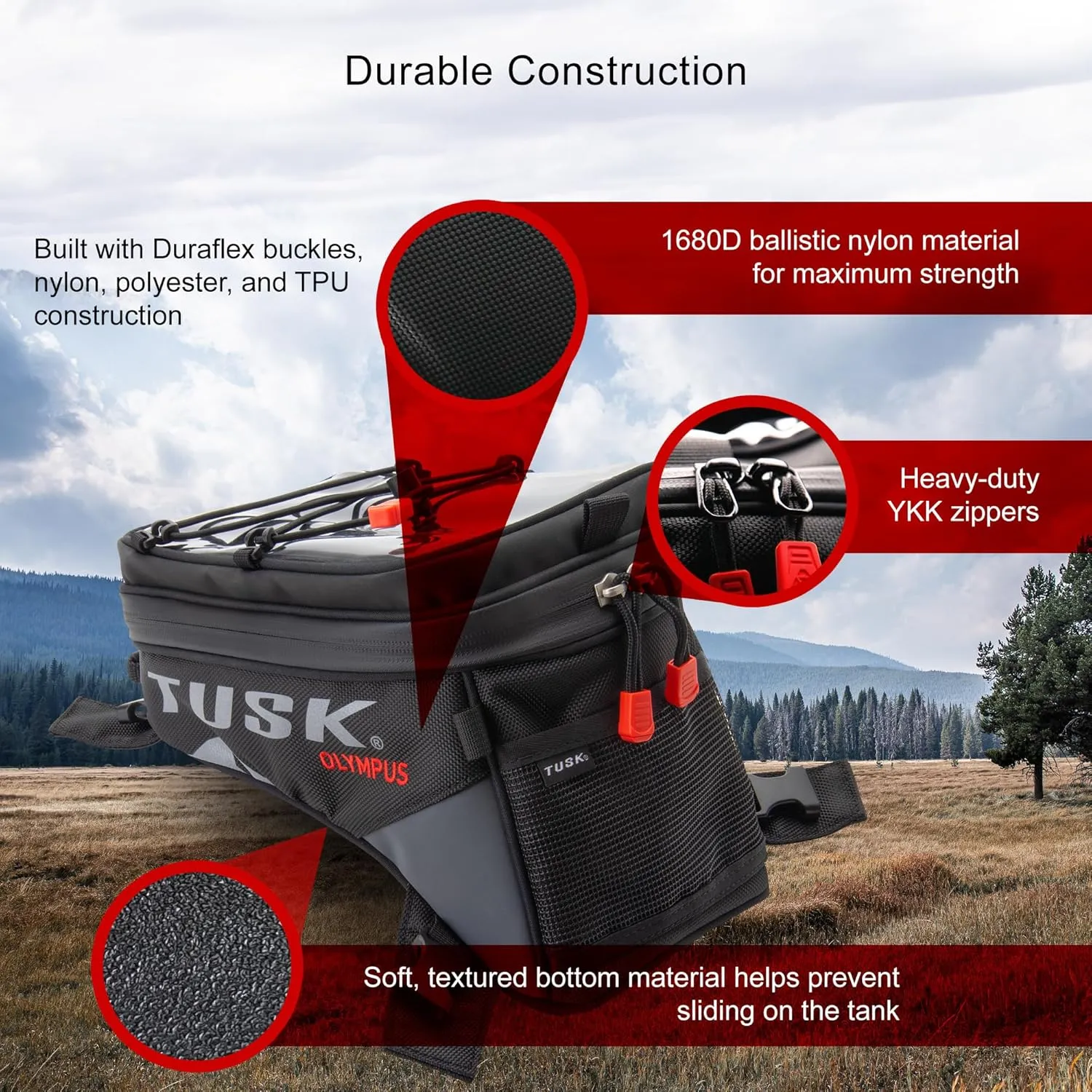 Tusk Olympus Tank Bag Small Black/Tan