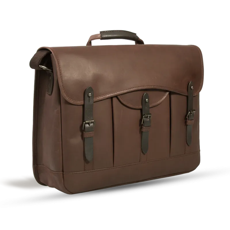 UBERBAG GOBI BROWN LEATHER MESSENGER BAG