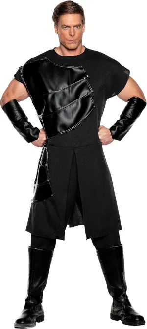 UNDERWRAPS Renaissance Warrior Mens Costume - Dragon Slayer Black Renaissance Faire Costume Men