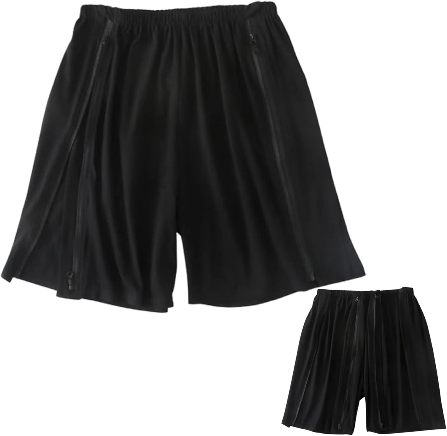 Unisex Tear Away Shorts Side Zipper Cotton Post Surgery Recovery Pants for Knee Leg Hip Surgical Recovery