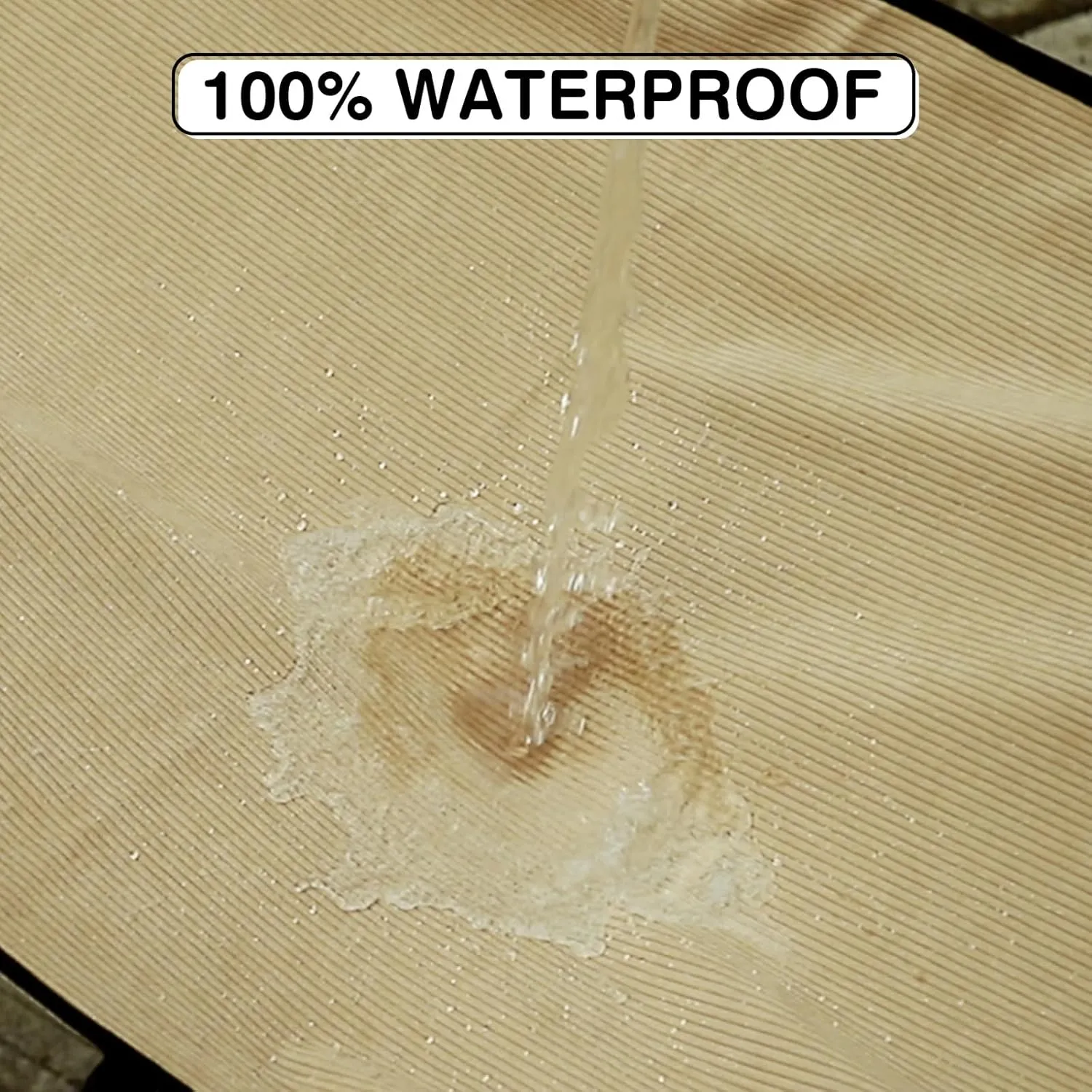 Universal Waterproof Car Seat Pads Beige - Auto Cars Seat Cushion for Sedan SUV Truck Front Seats - Anti Slip Bucket Seats Protector Suit for Swimming Running Boxing Yoga Biking Gym