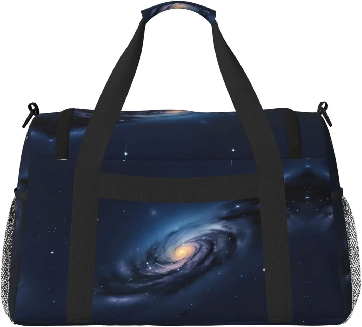 Universe Milky Way Galaxy Travel Duffel Bag With Zippers And Handles, Big Foldable Duffle Bag For Family Vacations