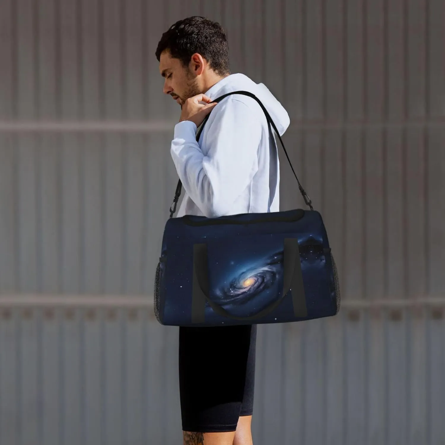 Universe Milky Way Galaxy Travel Duffel Bag With Zippers And Handles, Big Foldable Duffle Bag For Family Vacations