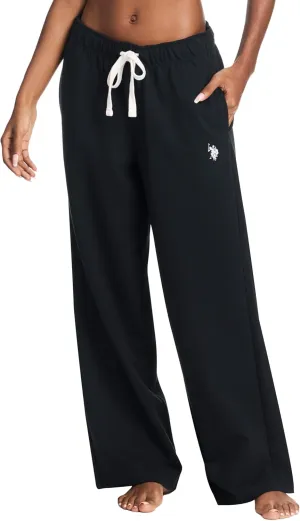 U.S. Polo Assn. Womens Sweatpants with Pockets, French Terry Womens Joggers or Wide Leg Sweats
