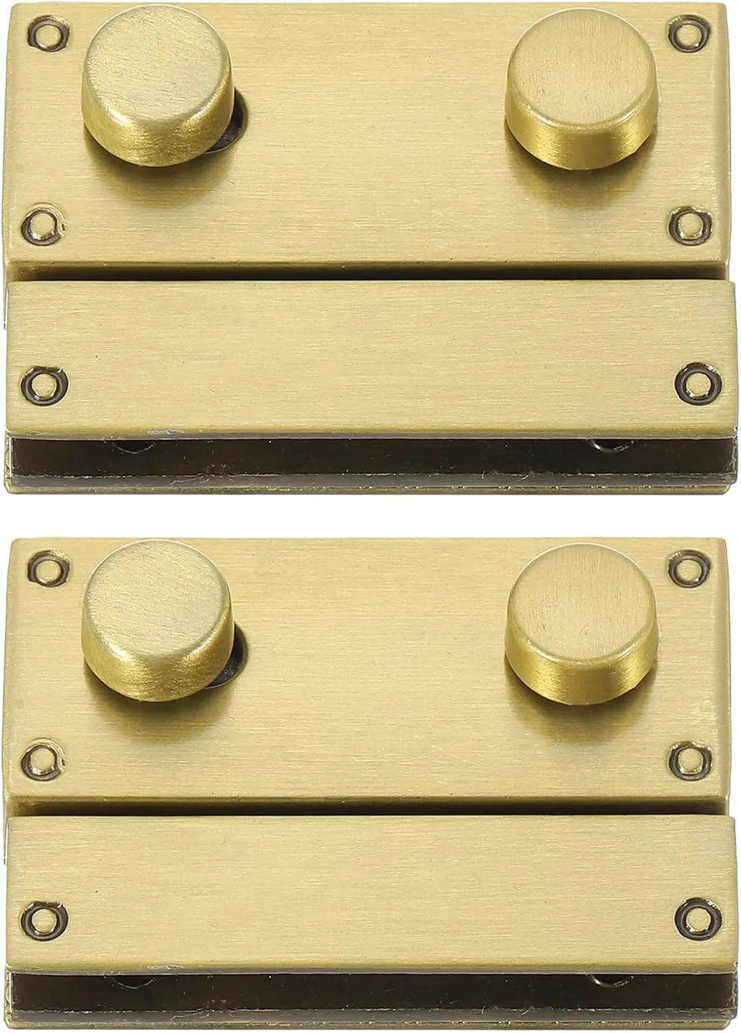 uxcell 2Set Turn Lock Clasp, Rectangle Press Lock Clasp Closure Twist Turn Locks Hardware Buckle Fasteners for Purse Leather Bag Handbag Making Accessories (40x27mm, Bronze)