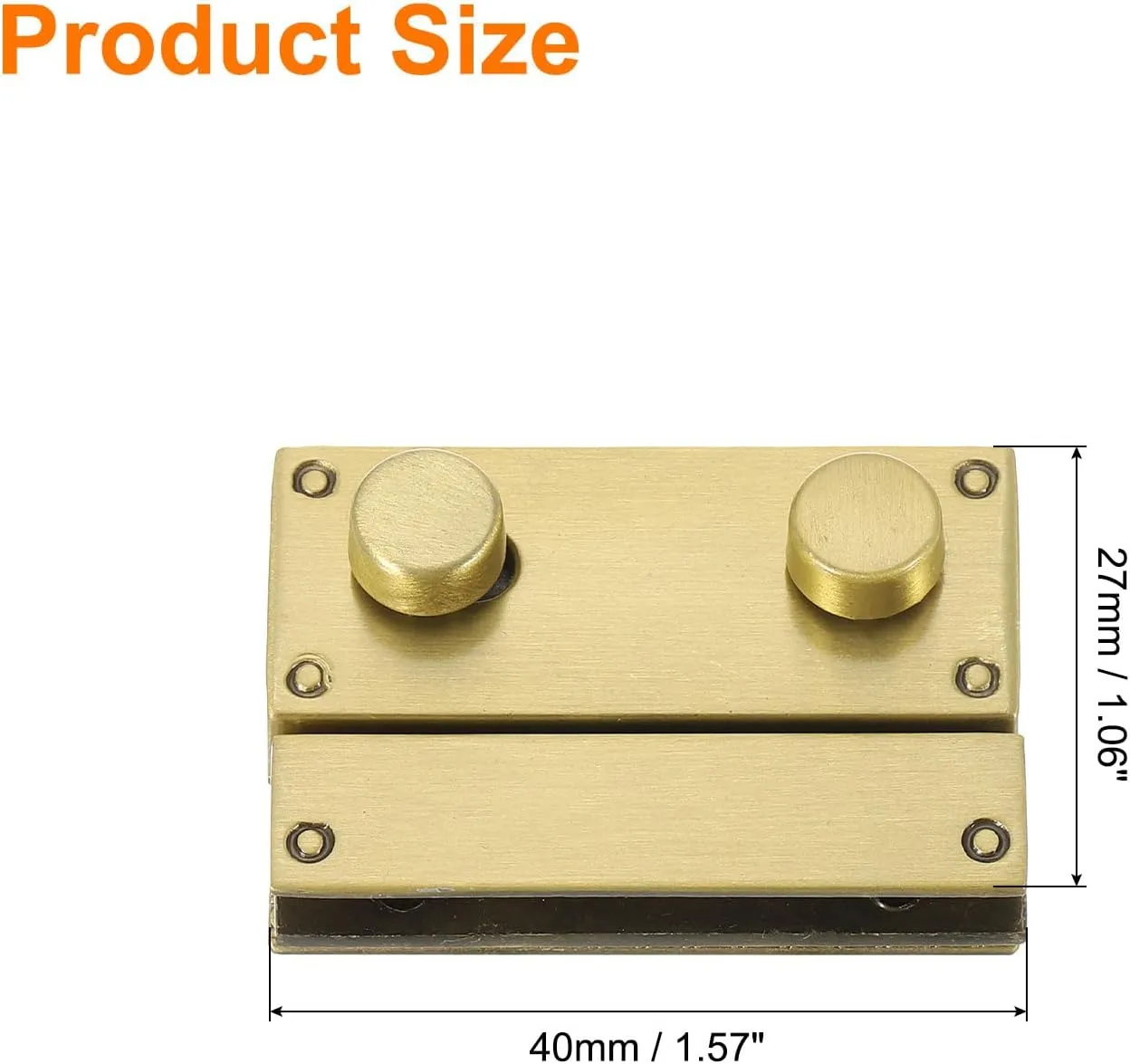 uxcell 2Set Turn Lock Clasp, Rectangle Press Lock Clasp Closure Twist Turn Locks Hardware Buckle Fasteners for Purse Leather Bag Handbag Making Accessories (40x27mm, Bronze)