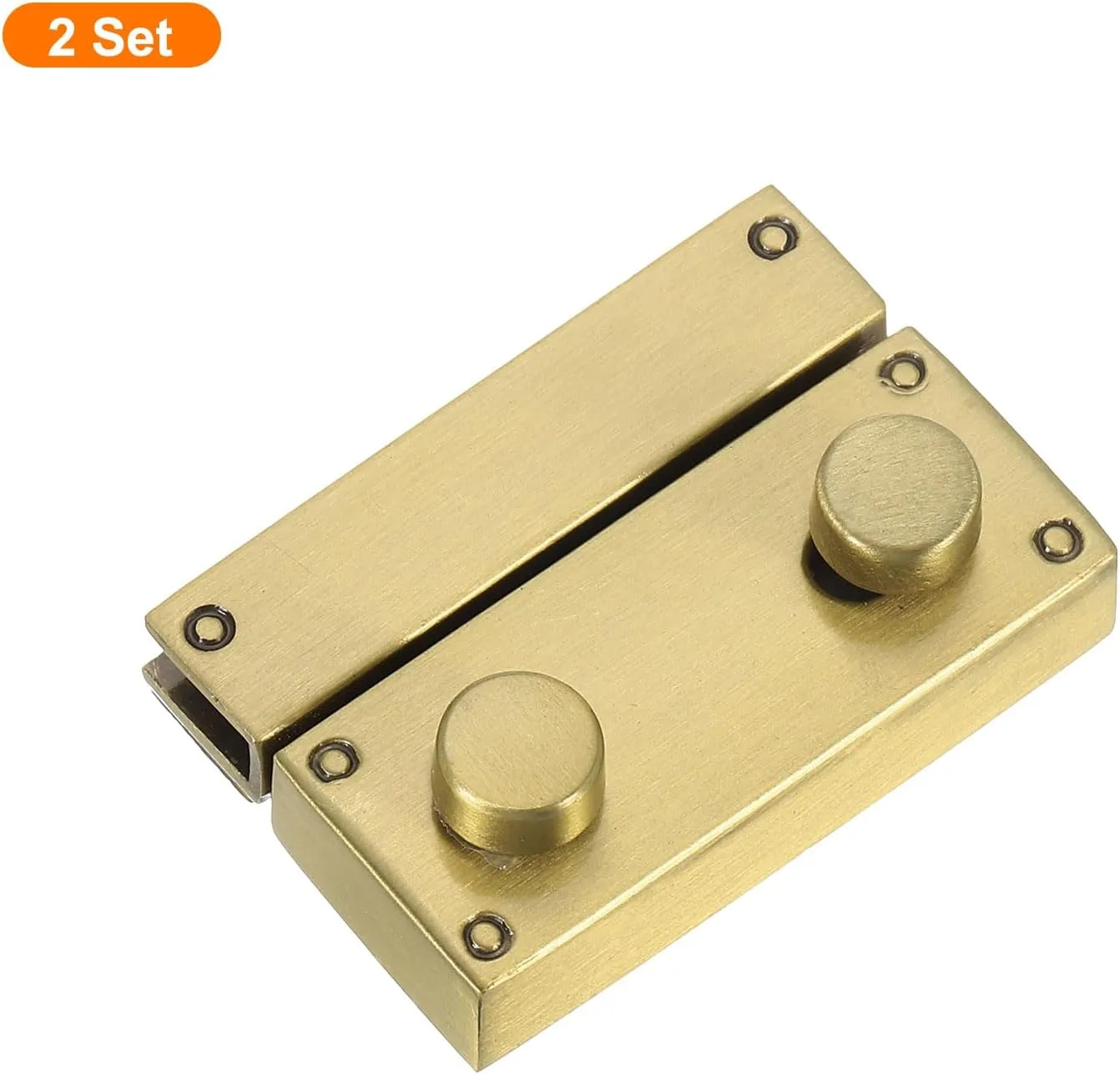 uxcell 2Set Turn Lock Clasp, Rectangle Press Lock Clasp Closure Twist Turn Locks Hardware Buckle Fasteners for Purse Leather Bag Handbag Making Accessories (40x27mm, Bronze)