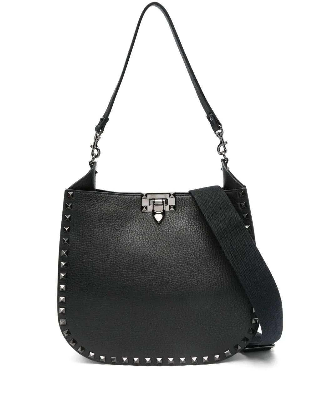 Valentino Garavani Rockstud Leather Hobo Bag