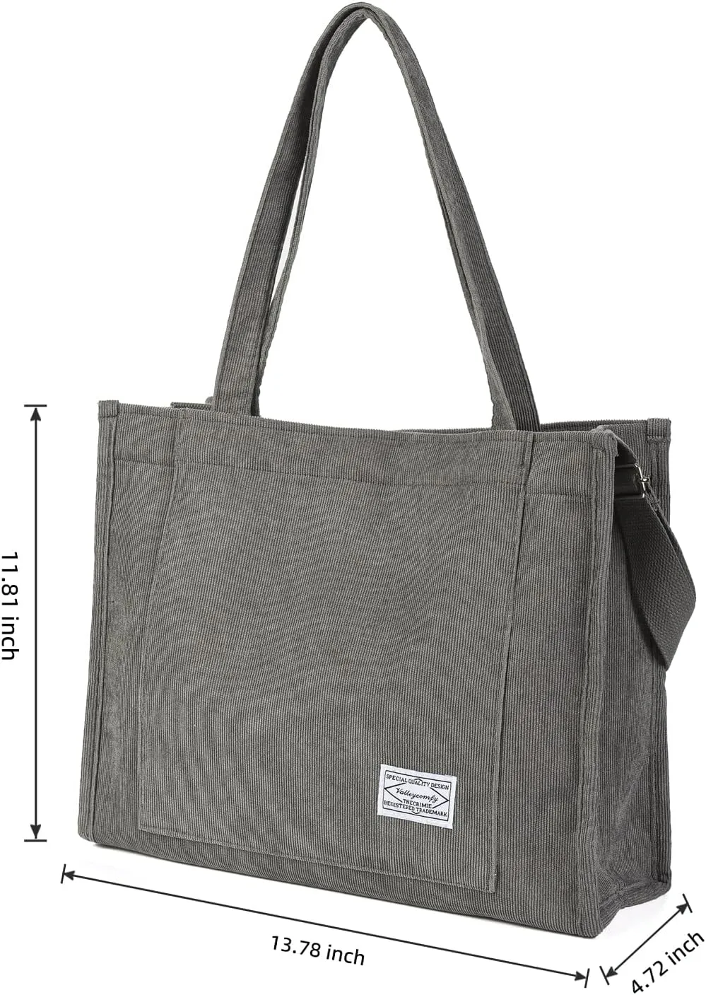 Valleycomfy Tote Bag for Women Corduroy Crossbody Tote Bag Purse Women Travel Shoulder Bags Work Handbags Everyday Hobo Bag