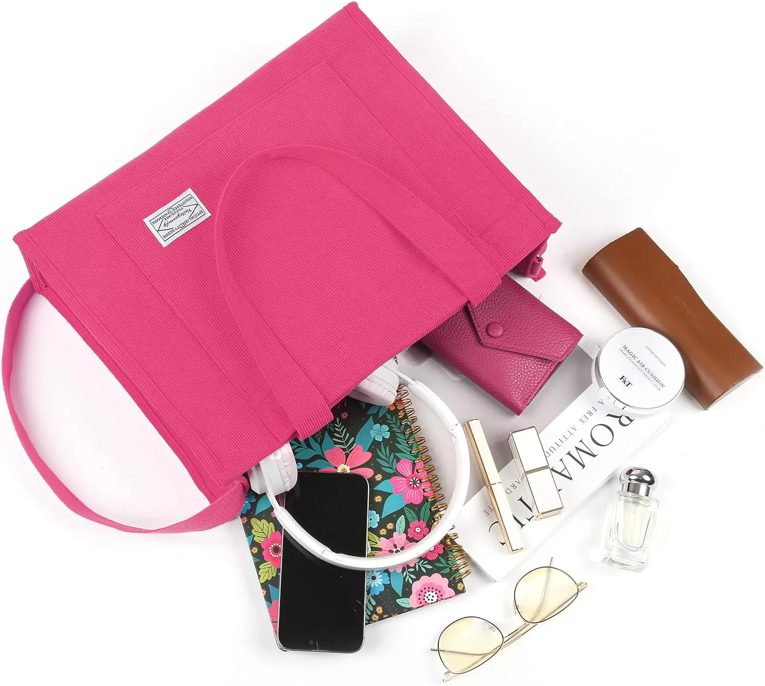 Valleycomfy Tote Bag for Women Corduroy Crossbody Tote Bag Purse Women Travel Shoulder Bags Work Handbags Everyday Hobo Bag