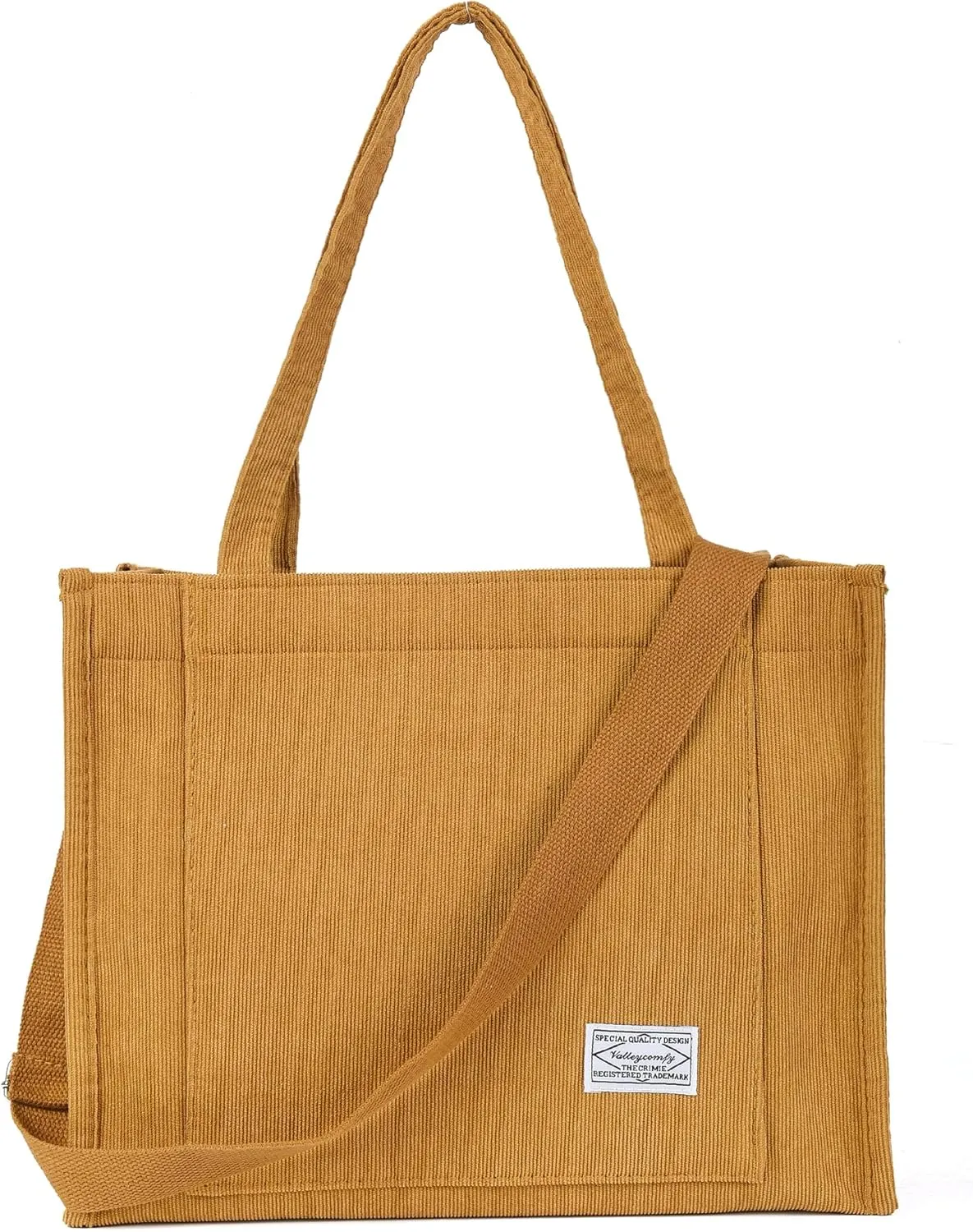 Valleycomfy Tote Bag for Women Corduroy Crossbody Tote Bag Purse Women Travel Shoulder Bags Work Handbags Everyday Hobo Bag