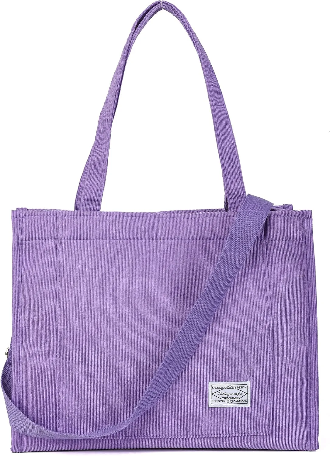 Valleycomfy Tote Bag for Women Corduroy Crossbody Tote Bag Purse Women Travel Shoulder Bags Work Handbags Everyday Hobo Bag