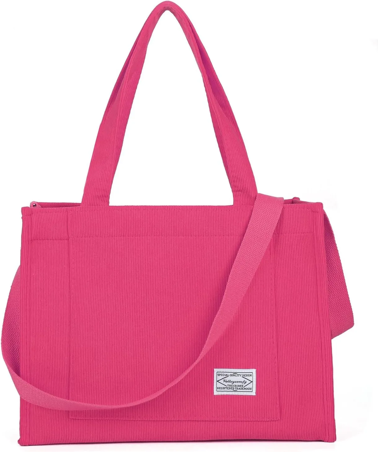 Valleycomfy Tote Bag for Women Corduroy Crossbody Tote Bag Purse Women Travel Shoulder Bags Work Handbags Everyday Hobo Bag