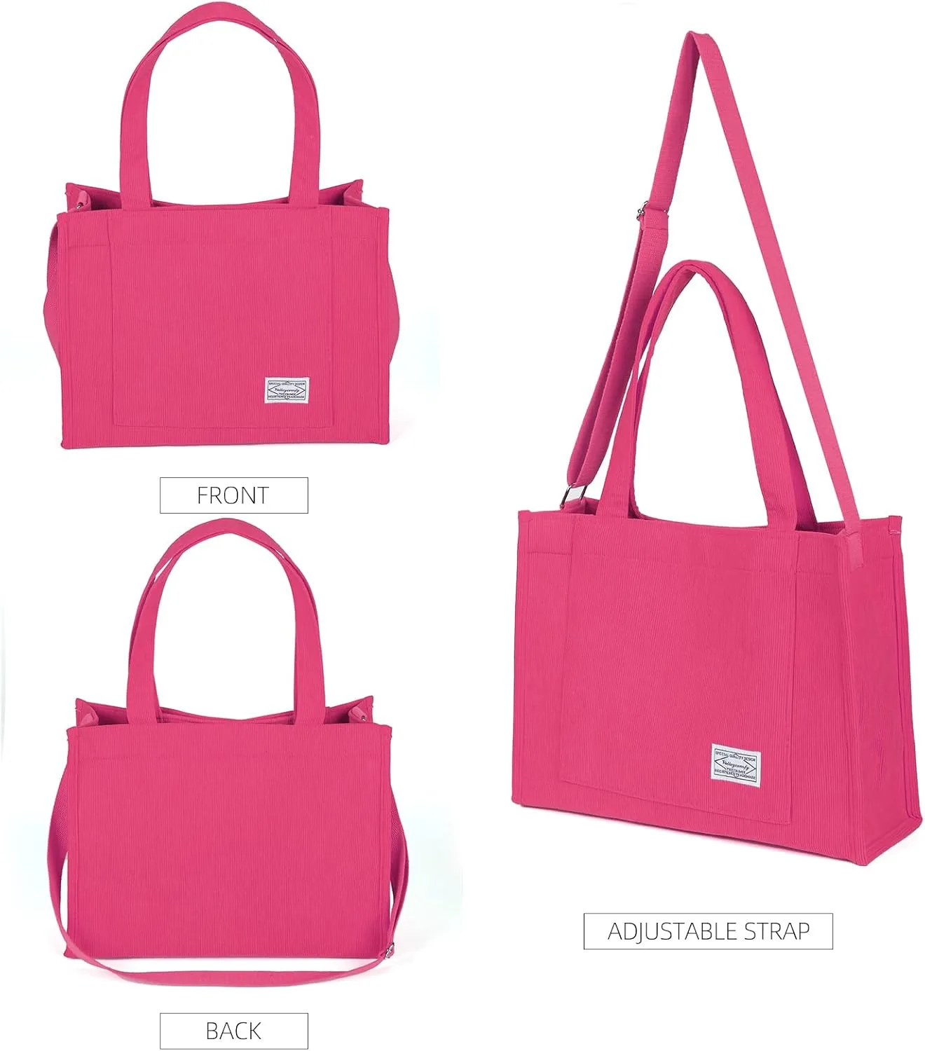 Valleycomfy Tote Bag for Women Corduroy Crossbody Tote Bag Purse Women Travel Shoulder Bags Work Handbags Everyday Hobo Bag