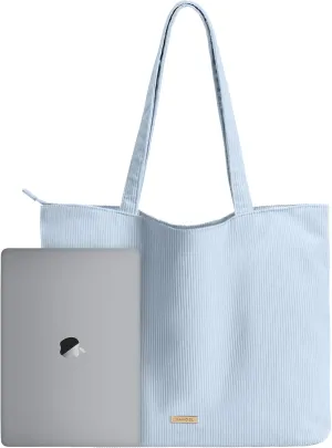 VANDEL Corduroy Tote Bag for Women and Men with Zipper and Inner Pockets. Cute School Tote Bag with Zipper, Aesthetic
