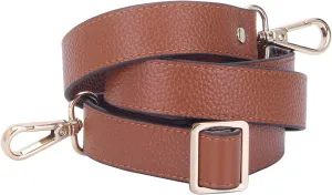 VanEnjoy Full Grain Leather Adjustable Replacement Strap Cross Body Bag Purse,1 inch wide (Brown)