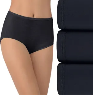 Vanity Fair Women's Illumination Brief Panties, Silky Stretch & Satin Trim