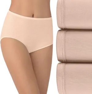 Vanity Fair Women's Illumination Brief Panties, Silky Stretch & Satin Trim