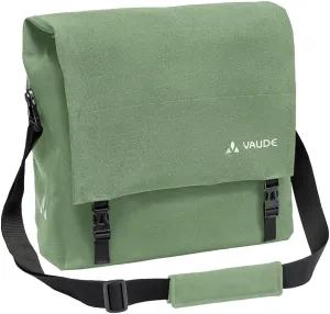 VAUDE Bicycle Bag Augsburg IV 14L, Green, Urban Style, 100% Waterproof, Rear Pannier Rack Bag, QMR Mounting System - Made in Germany