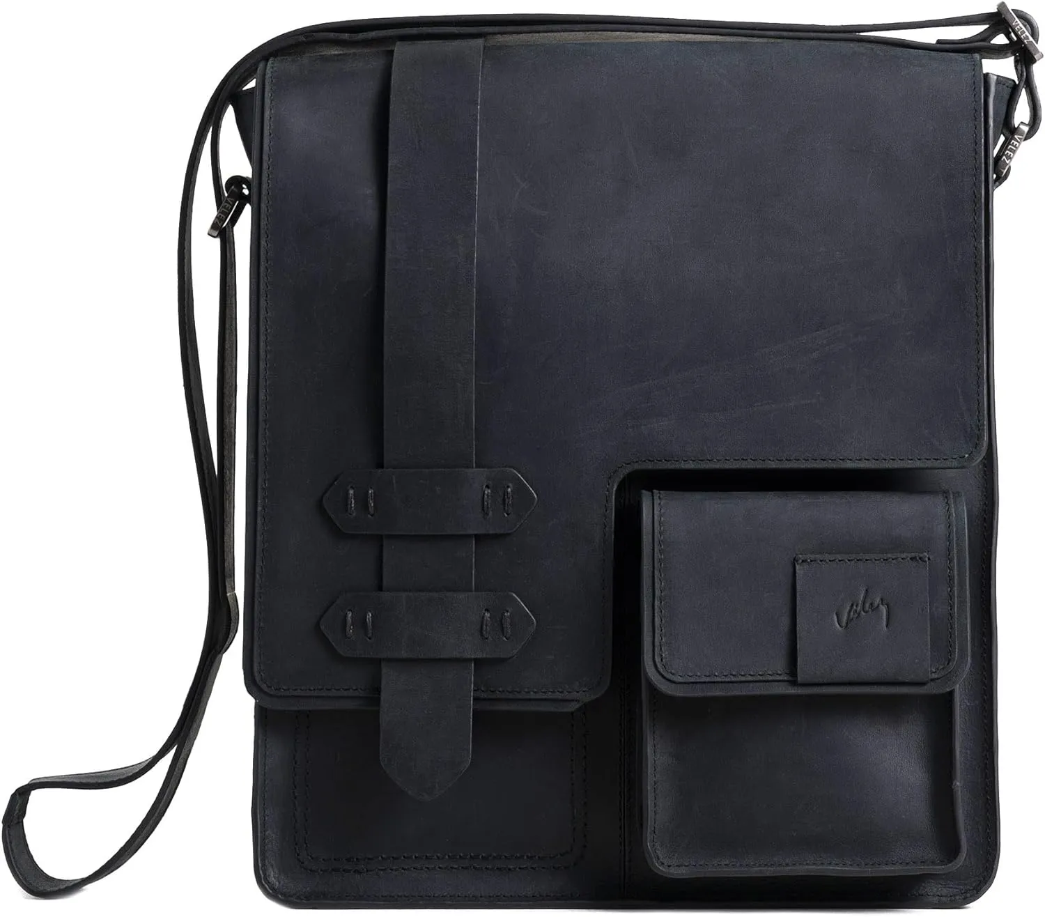 VELEZ Top Grain Leather Messenger Bag For Men and Women | 11” Tablet | Small Crossbody Bags | Vintage Shoulder Bags