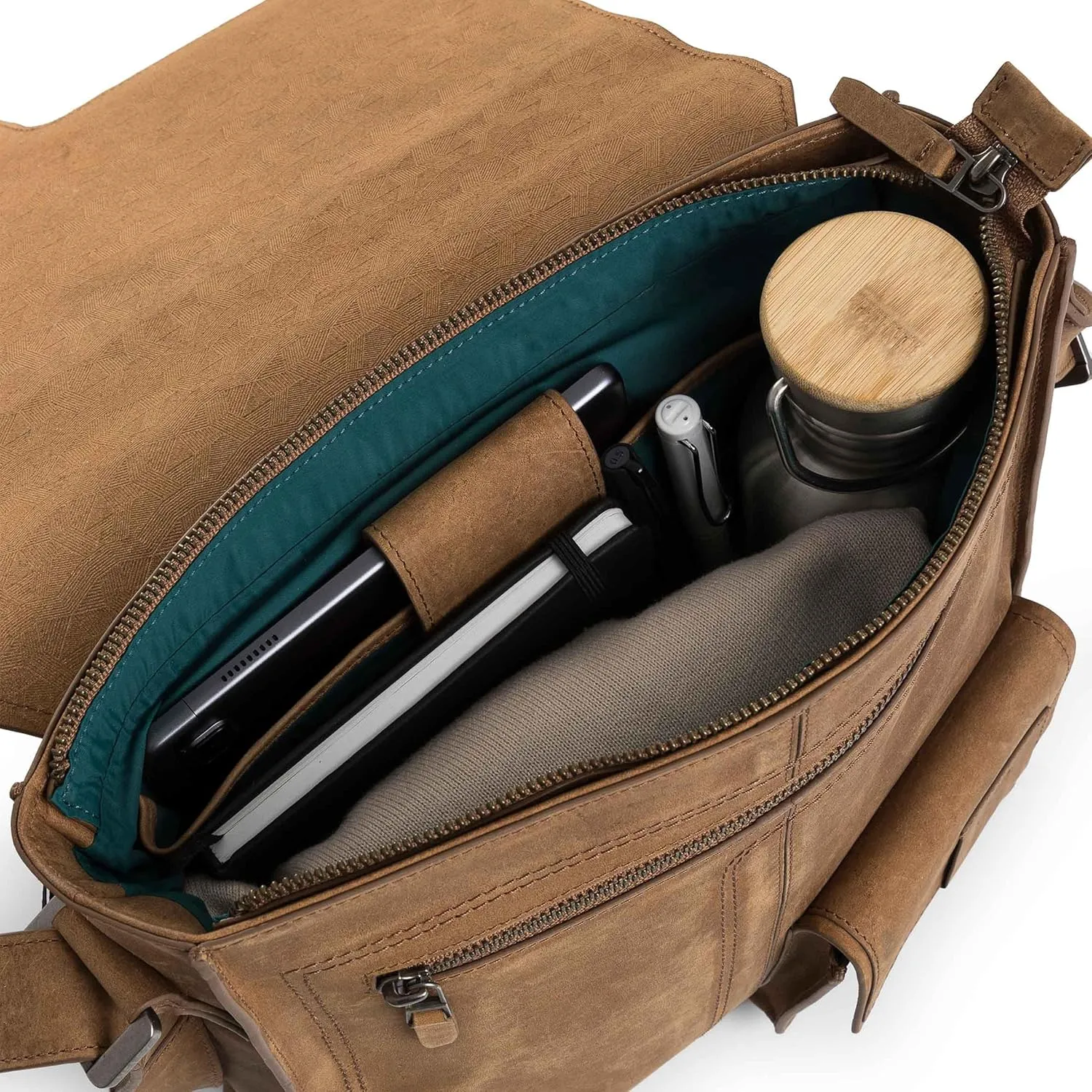 VELEZ Top Grain Leather Messenger Bag For Men and Women | 11” Tablet | Small Crossbody Bags | Vintage Shoulder Bags
